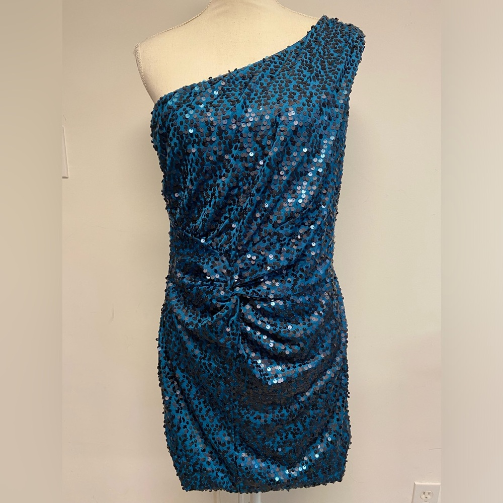 Lily Rose One Shoulder Sequin Mini Dress Size XL
